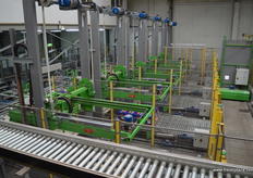 The cartons are collected a layer at a time.