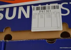 The pallet is labelled.