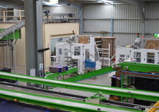 Carton erection machine.