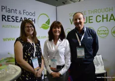 Emma brown, Yvonne McDiarmid and Andrew Granger at Plant and Food Research.