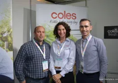 The team from Coles supermarkets: Brendan Hayes, Harriet Pile and Richard Luney.