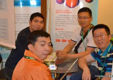 Shanxi Dating Modern Agriculture's Mr Zhang (to the right) together with his business partners.