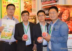 The sales team of Qingdao Sinoagro Import and Export. From left to right: Li Wen Bo, Liang Han, Song Kai and Bai Kui Ning.