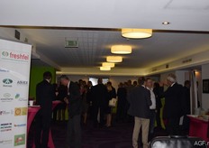 Visitors networking during the morning session.