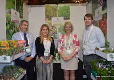 The team from Neame Lea Fresh who specialise in micro greens and edible flowers: Richard Priestly, Rebecca Fry, Stephanie Priestly and David Bell.