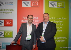 Paul Seekins and Stuart Lane at the Prophet stand.