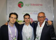 AgriMessina is specialised in seedless grapes from Italy. On the picture UK-representive Carlo Berard, Francesco and Alfio Messina