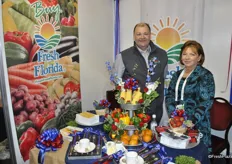 Michael Durdan and Kimberly Coker from Fresh From Florida, promoting produce from the state. The UK received already the first shipmants of sweetcorn and Ireland blueberries. In August they expect to talk to UK retailers for more collaboration.