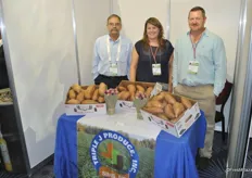 The team of Triple J Produce, promoting their sweet potatoes from North Carolina