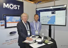 Frank Kinsella and Love Bergsten from MOST. The company has a technology that gives real-time updates about humidity, temnperature, light and shock during the transportation.