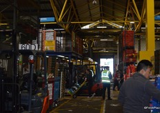 The mezzanine floors have been installed by the trader to double the 'floor space' of the pitches.