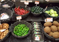 Broad range of peppers.