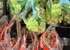 American grapes on the shelves.