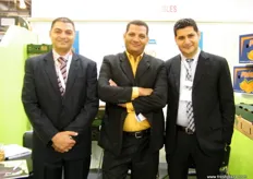 The men of Techno Farm (Egypt): Export Manager Ahmed El Far, Chairman Hamada Elomda and Marketing Manager Mohamed Abd El-Kareem; exports to the UK, the Netherlands, Germany, Norway, Sweden, South Africa, Kenya, Gulf countries, and South East Asia.