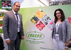 Export Manager Emad with Nevine of Evagro (Egypt); the company was established in 1996 with only 160 acres and now, it expanded rapidly to 2,000 acres.