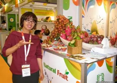Ms. Tuyen for Natural Fruit (Vietnam), its goal is to satisfy the customer with the best tasting fresh and natural fruit products.