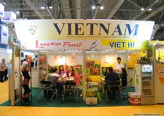 At the Vietnam stand where dragon fruit was the main exhibited product of the exhibitors.