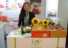 Manager Teresa Wang for H & P International (South Korea)