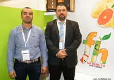 Export Manager Youssef Lubbad with Vice Chairman Mohamed Hegazy for Fat Hens; Fat Hens Co for trading (one of Hegazy Group) was founded over sixteen years ago and started penetrating the agriculture sector to satisfy the need of the market for high quality and safe fruits, vegetables and crops.