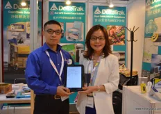 Toddy Zeng and Cecilia Sun Wy at Delta Trak with a new FlashLink mini Pdf.