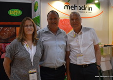 Sandra Greif, Guy Binstock and Ramie Hessel at Mehadrin.