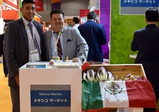 WaiLan and Eugenio Lopez from company Mexico Market. They sell watermelon-radish.