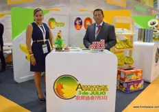 Marlene Fárez and Jorge Fárez, managing team of Ecuadorian exhibitor Asociación 3 de Julio. This banana producing company joined the fair for the first time this year.