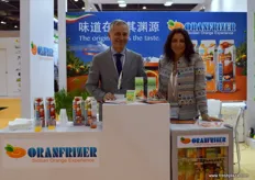 Salvo Laudani and Sara Grasso from Oranfrizer, Italian company which provides citrus juices.