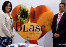 Gealia Taborada and J.L Blasco Cáceres from Blasco Fruit, Spanish company. Kaki, nectarine and apricot producer and exporter.