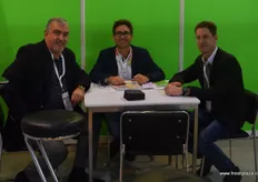 Diego Calderón from Unica together with Mariano Barbero and Albert Aragones from Tamex.