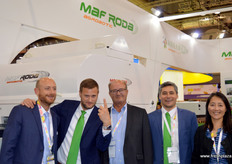 The team of MAF Roda, with in the middle Philippe Blanc, the company's CEO. To the right are Jean Christophe Couzin and Gai Wei, responsible for MAF Roda China. The company has an office in Yantai in the East of the country, and is active across China.