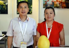 Choi Cai and Linda of Zhangzhou Xingyeyuan Agricultural Products.