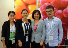 Sherry, Alice, Judy and Lin of Xiamen Rainbow Fruits, and fresh produce import and export company.