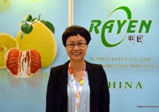 Cherrie Yang is the Vice General Manager of Xiamen Rayen, a pomelo grower and exporter from Pinghe, China.