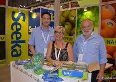 Seeka were here for the second time, this time with their own stand. Cameron Carter, Annmarie Lee and Jamie Craig.