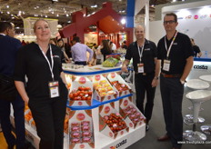 Rachel Brain, Tim Seletto and Michael Engeman at the Costa stand.