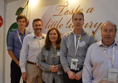 The team from Reid Fruits – Charlie Thorne, Steve Spencer, Lucy Reid, Nicky Featherstone and Tim Reid.