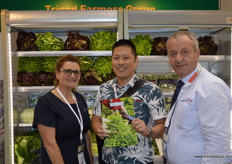 Angela and Frank Ruffo from Tripod Farmers with a customer.