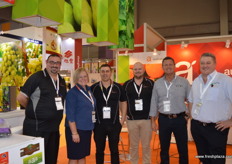 Vince Brullo, Alison Jones, Joe Tullio, Ray Erwin, Bruce Bermans and Tim Jones at the Australia Fruits stand.