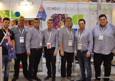 Vinnie Mammona, Mario Circosta, Anthony Cirillo, Bradley Senn, Maxwell Chinn, Bruno Cirillo and Jake at the Exim stand.