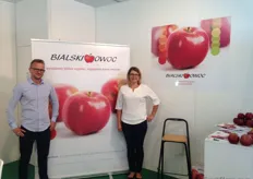Marcin Swiatek and Magdalena Adamczyk from Bialski Owoc. It's the first time this Polish company joins the Macfrut. After the Russian boycot Poland is looking for new markets. The competition is fierce and the production is booming.