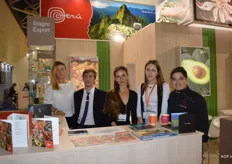 Many Peruvian companies were also represented. Left to right: Nelli Filippove, Vlacheslow Rynetin, Irina Chegodaikina, Ekaterina Drozhzhina and Orlando.