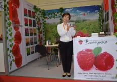 China was also well represented. Pictured is Kelsey Liu, president of Berrynine from Shanghai. This company is a soft fruit specialist.