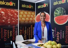 Esra Soleyen, Co-ordinator for International Trade from Aksun at the company’s stand.