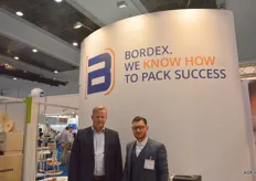 Bordex, Arnold de Weerd and Ali Keskin. Bordex sells polyester top seal film under brand Bordanil, a thin, strong, high-barrier film. This film is used for packing mixed salads, among other products.