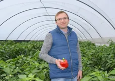 Andrzej Mierzejewski from Cool Fruit at one of the locations where their bell and spicy peppers are grown.