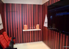 The stand of CVVP had a small movie room to show the presentation of this new orange.