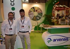 Daniel Lahoz and Álvaro Moya at the stand of Arvensis, supplier of phytonutrients.
