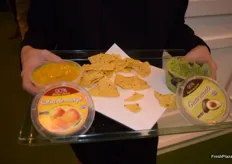 New Mango sauce for dipping, next to its famous guacamole, which is mainly distributed by the Spanish supermarket chain Mercadona.