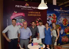 Stand of PSB Producción Vegetal, presenting its new and revolutionary red apricot varieties.